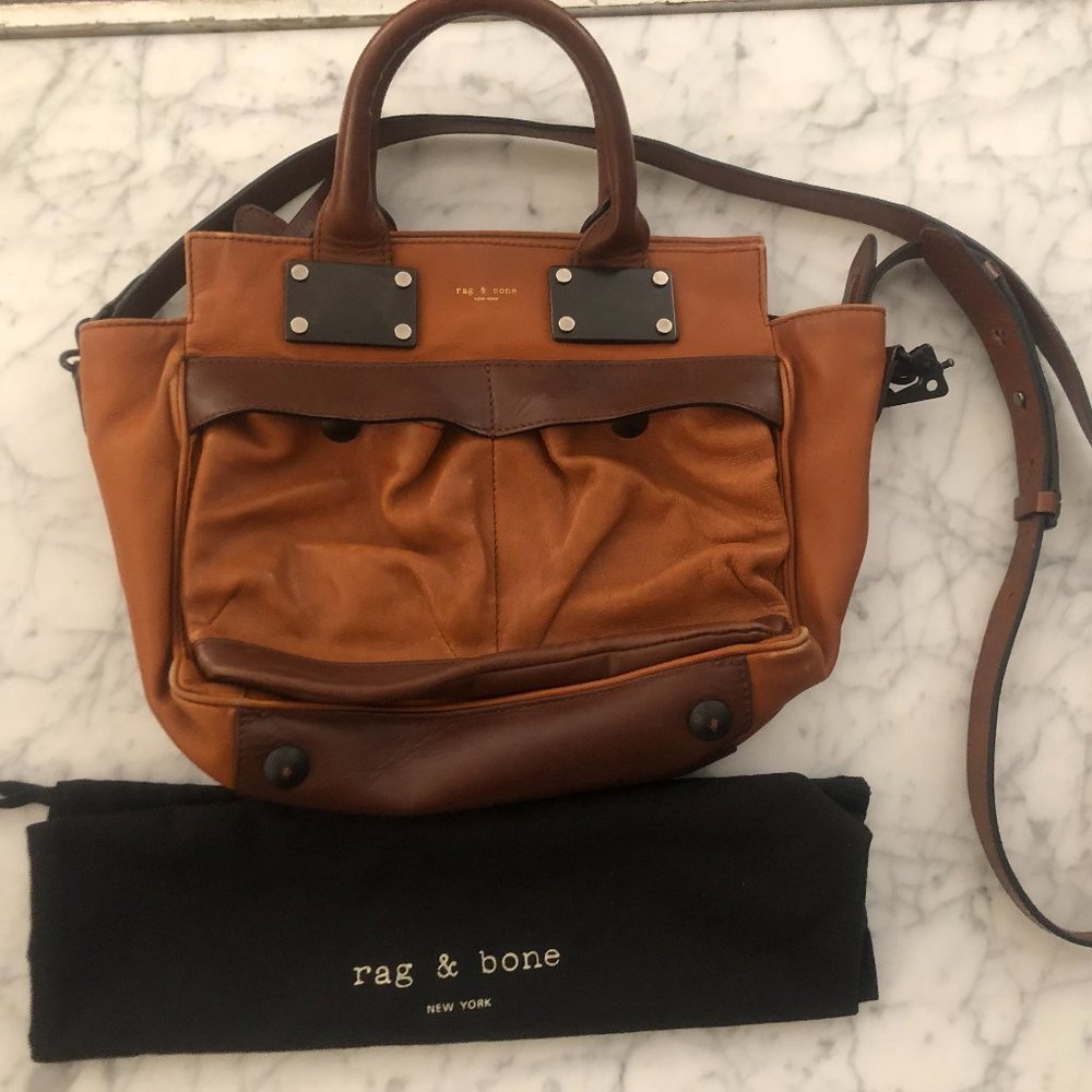 Rag & Bone Brown Pilot Leather Satchel